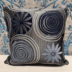 Cuscino Decorativo Luxury a Spirale Blu